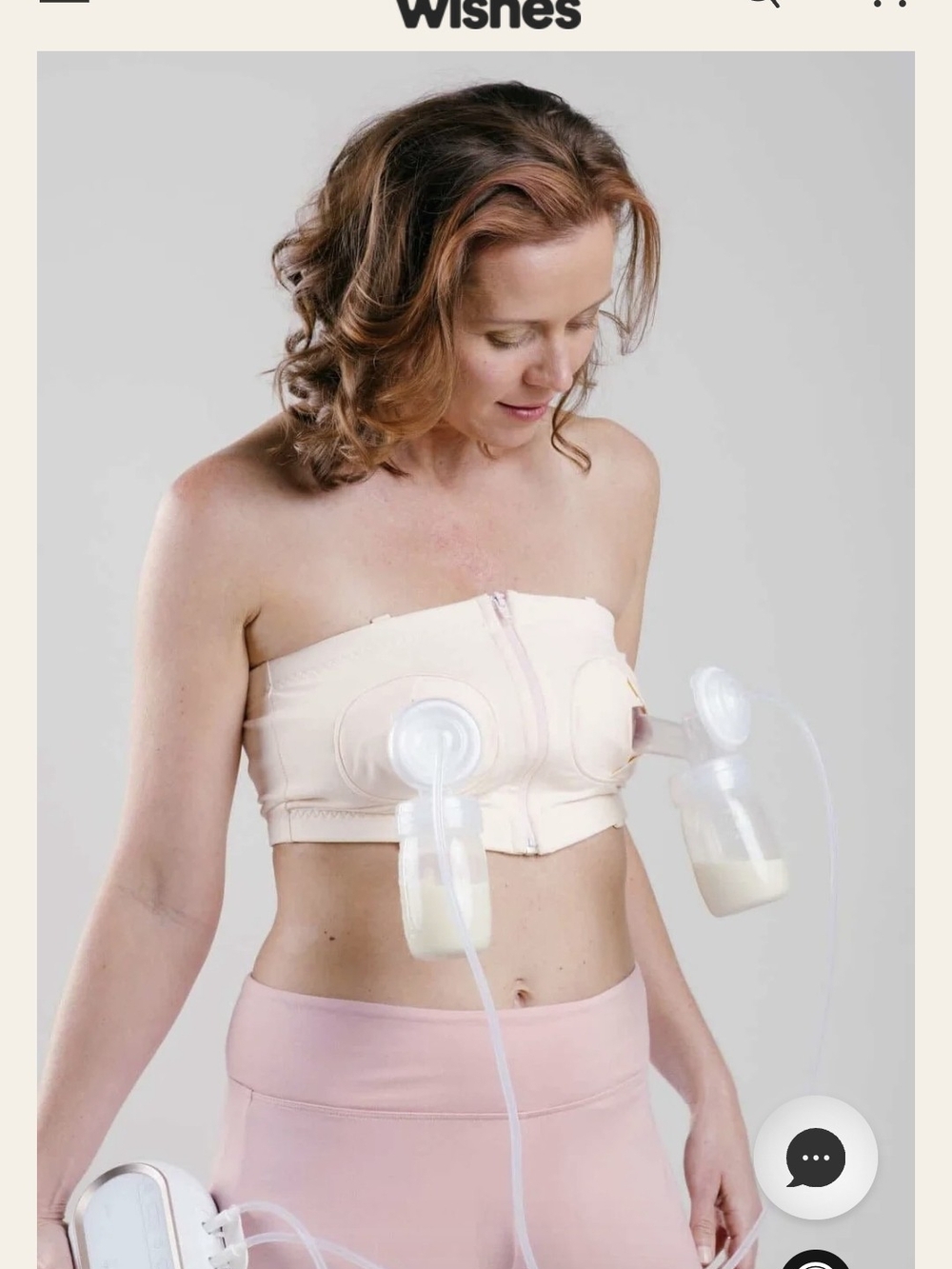 Hands-Free Strapless Pumping Bra in Light Cream